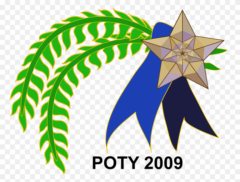 Poty Ribbon Clipart, Leaf, Plant, Star Symbol, Symbol Free Png