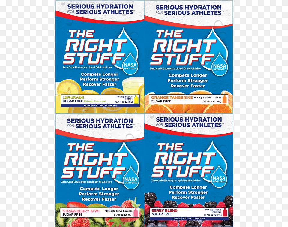 Pouch Pack Right Stuff Electrolyte Drink Additive Std Retail, Advertisement, Poster Png Image
