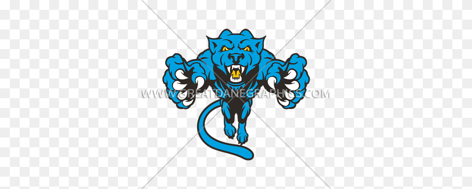 Pouncing Cartoon Panther Mascot Production Ready Artwork For T, Animal, Electronics, Hardware, Lion Free Transparent Png