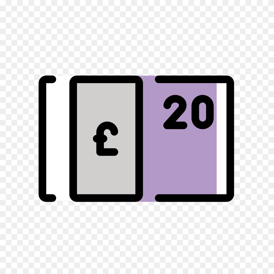 Pound Banknote Emoji Clipart, Number, Symbol, Text Free Png Download