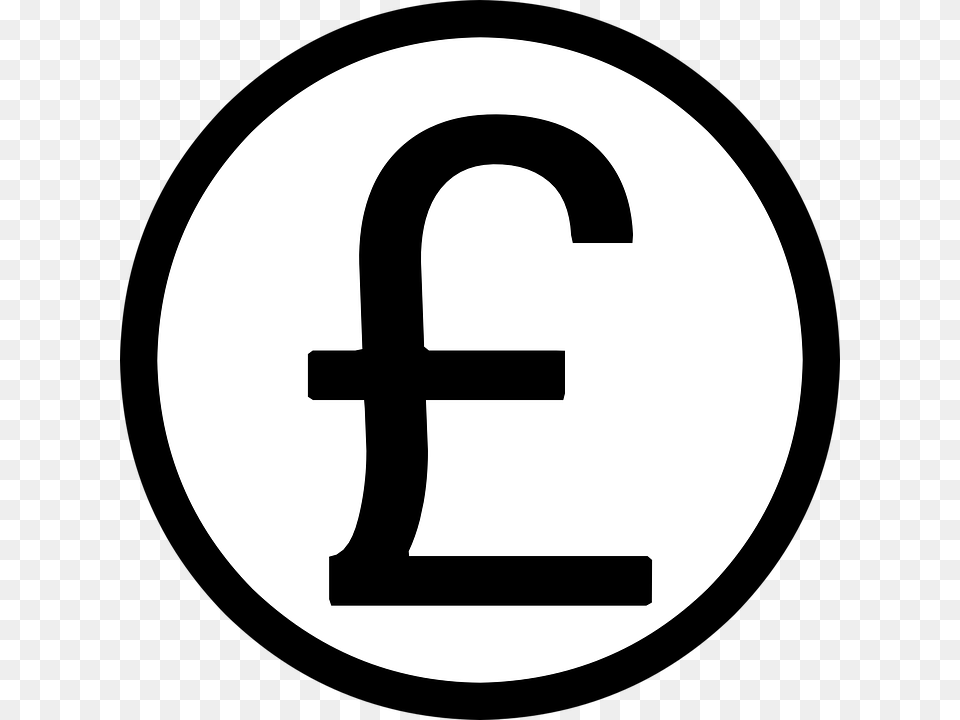 Pound British Money Icon Currency Object Element Circle, Symbol, Text, Number Free Png