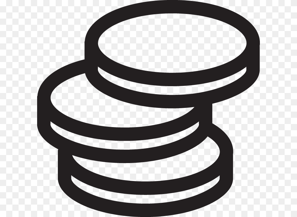 Pound Coin Svg Icon Download Coin Black And White, Coil, Spiral Free Transparent Png
