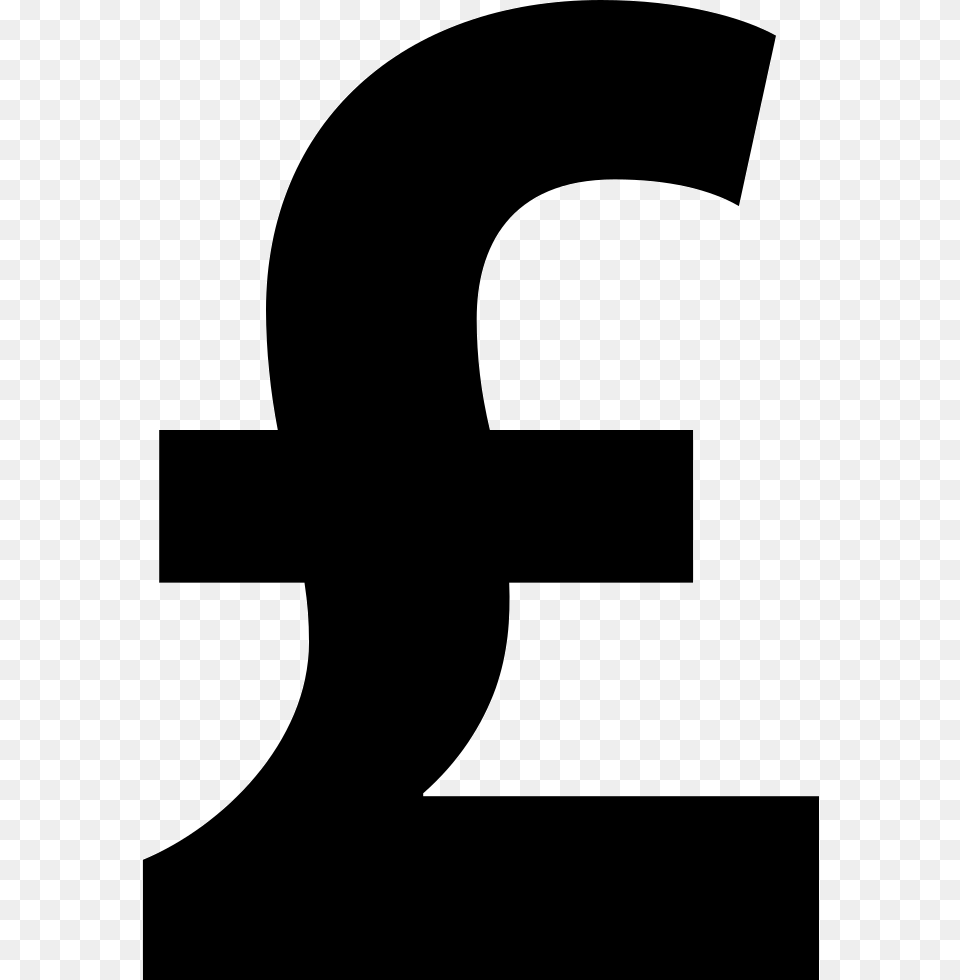 Pound Currency Bold Symbol Pound Symbol, Number, Text, Silhouette Png