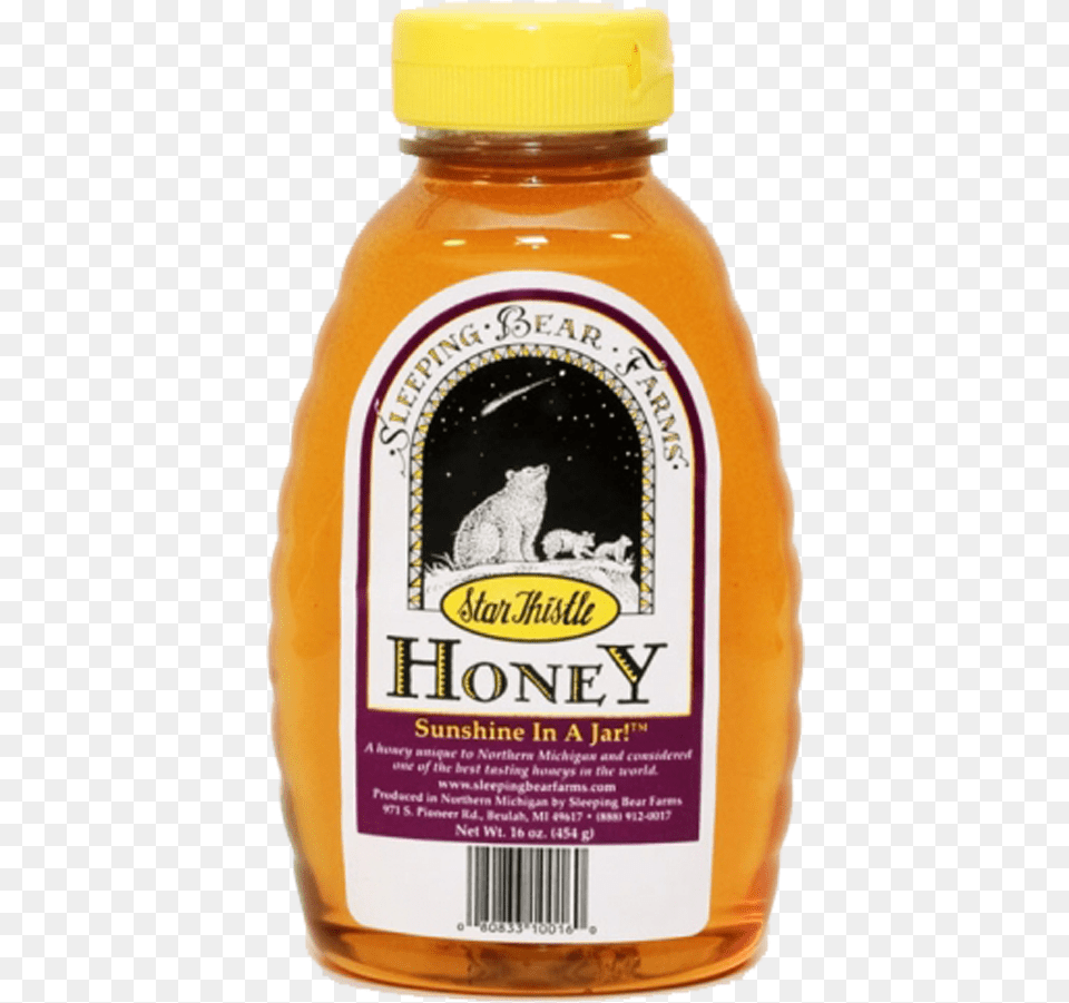 Pound Honey Jar Sleeping Bear Farms 100 Pure Raw Honey 1 12 Lbs, Food, Animal, Mammal, Wildlife Free Png Download