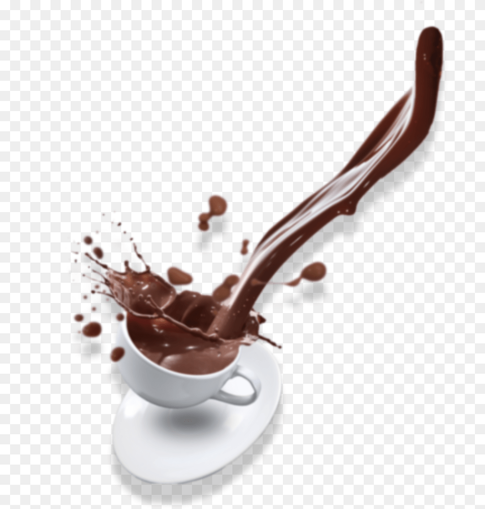 Pouring Chocolate Syrup, Cup, Beverage, Dessert, Food Png Image