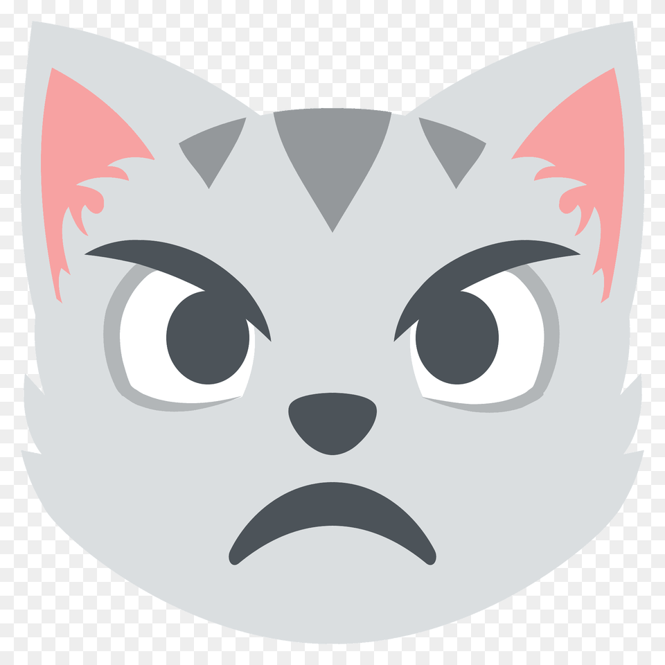 Pouting Cat Emoji Clipart, Animal, Mammal, Pet, Fish Free Png