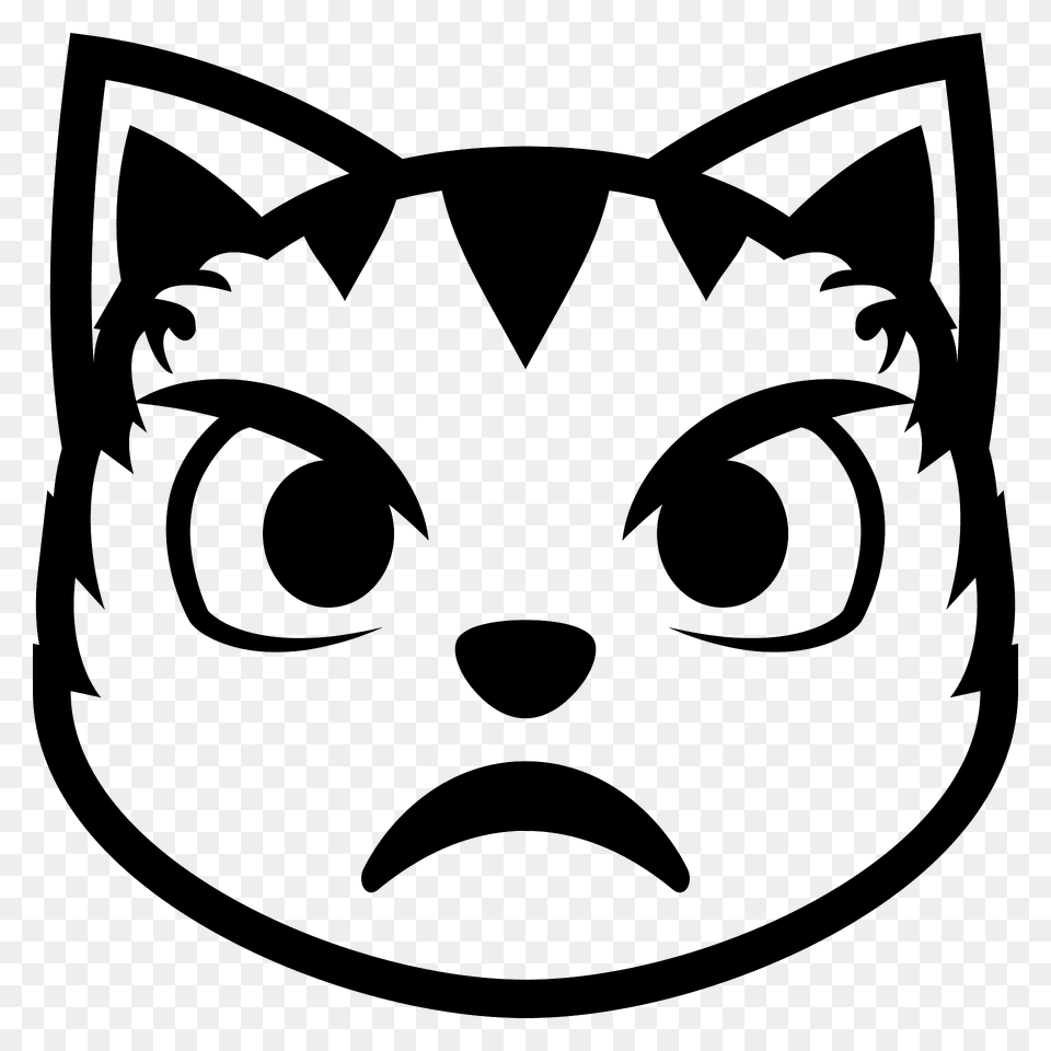 Pouting Cat Emoji Clipart, Person, Face, Head, Animal Free Transparent Png