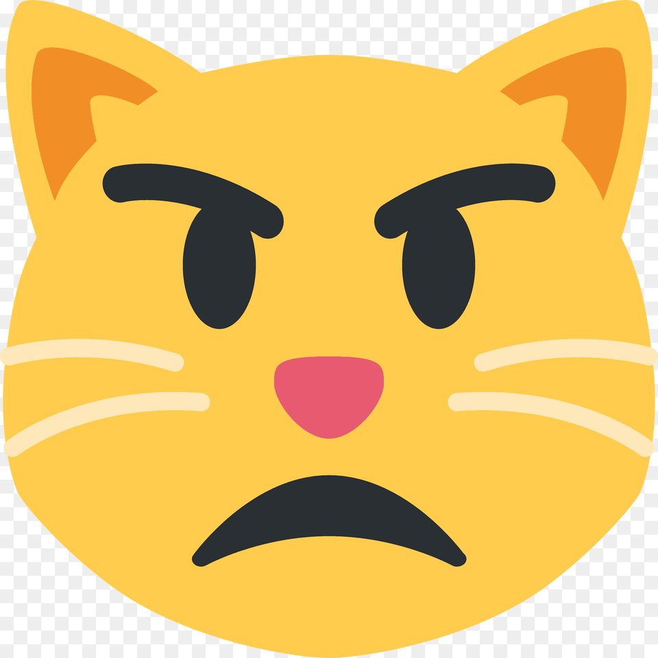 Pouting Cat Emoji Clipart, Animal, Fish, Sea Life, Shark Png