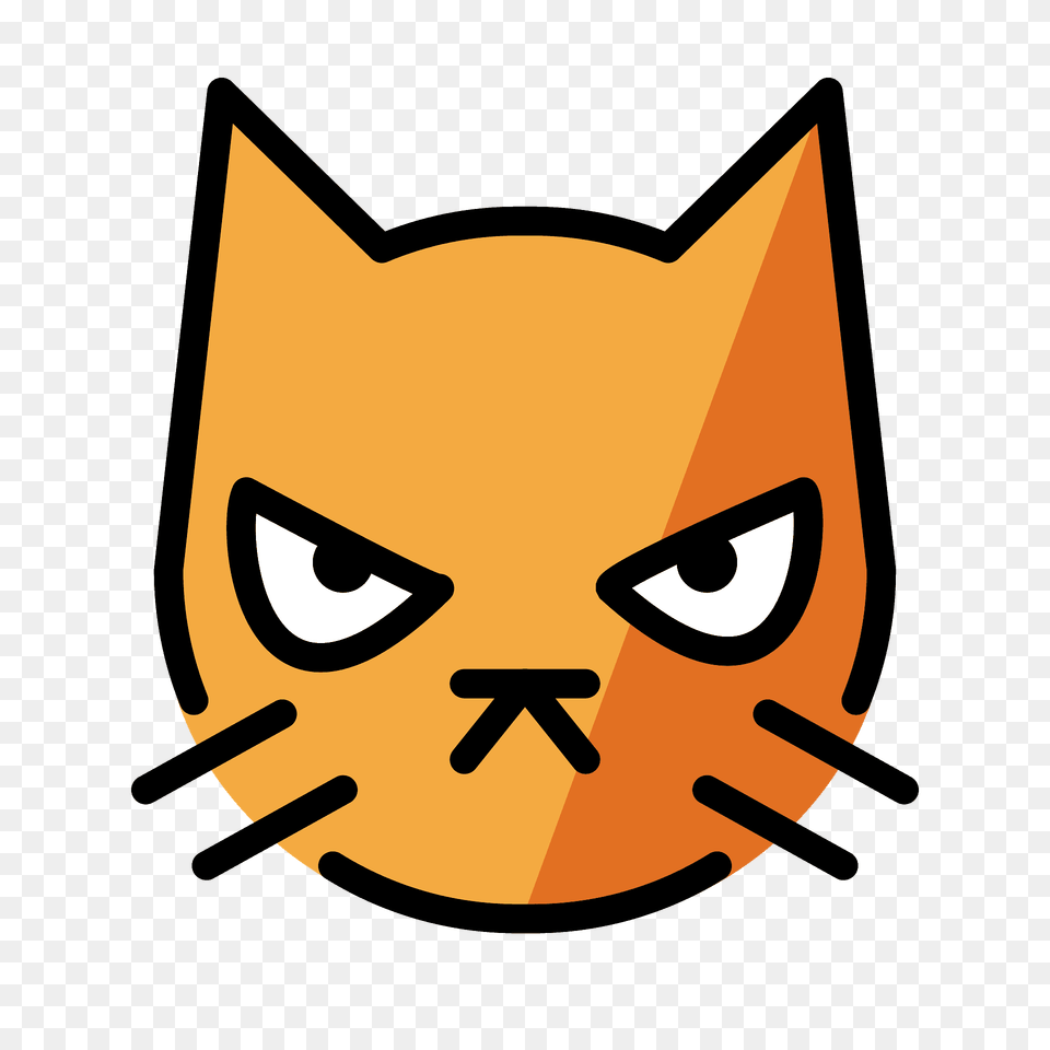 Pouting Cat Emoji Clipart, Logo, Sticker Free Transparent Png