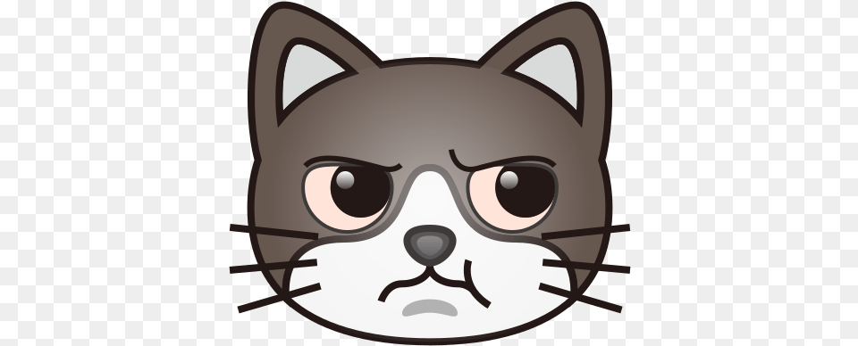 Pouting Cat Face Emoji For Facebook Email U0026 Sms Id Kitten Emoji, Clothing, Hardhat, Helmet Png Image