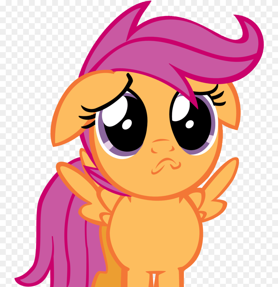 Pouting Puppy Dog Eyes Sad Safe Scootaloo Cute Crying Eyes Cartoon, Book, Comics, Publication, Baby Free Png Download