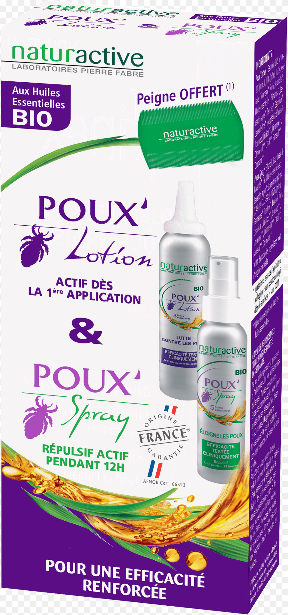 Poux Naturactive Lice Lotion Bio 100ml Amp Lice Spray, Herbal, Herbs, Plant, Cosmetics Free Transparent Png