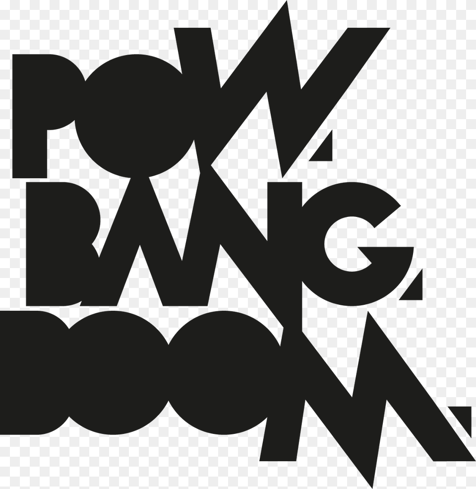 Pow Bang Boom Graphic Design, Stencil, Text, Logo Png Image