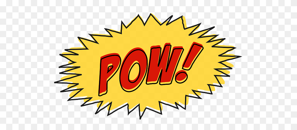 Pow Comic Speech Bubble, Logo, Dynamite, Weapon, Outdoors Png