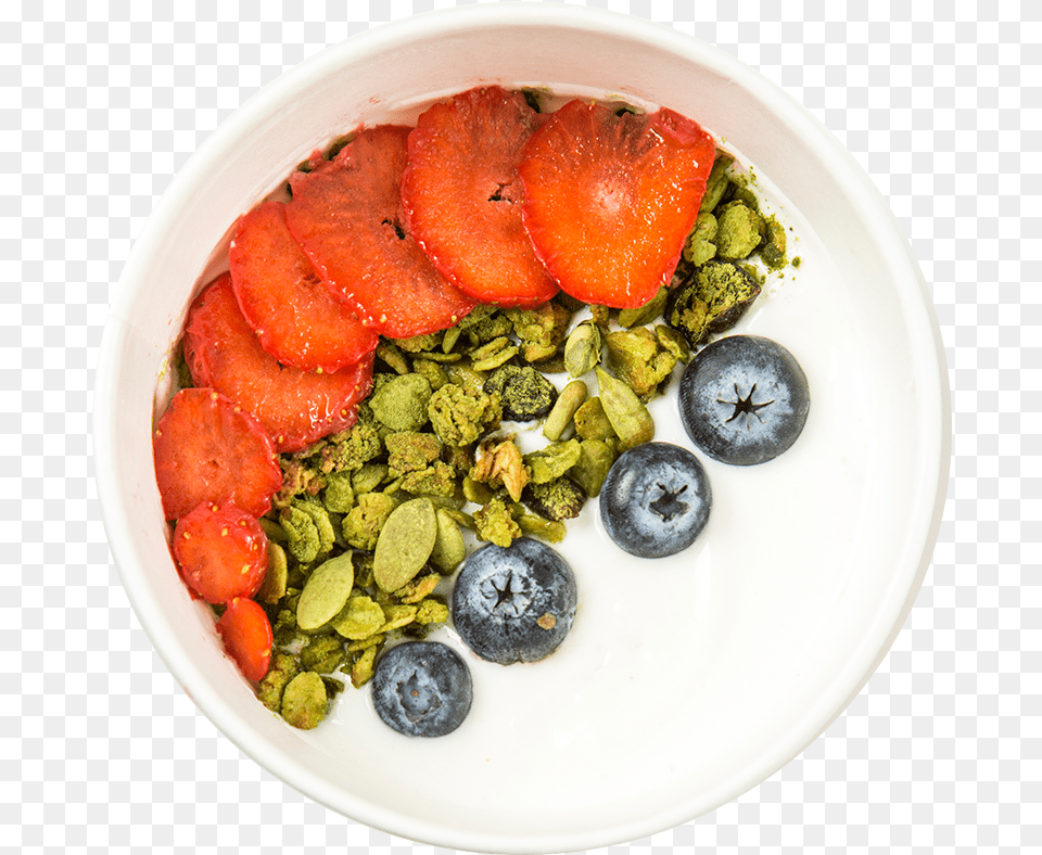 Pow Food Powgurt Pot Granola Superfood, Berry, Blueberry, Fruit, Plant Png Image
