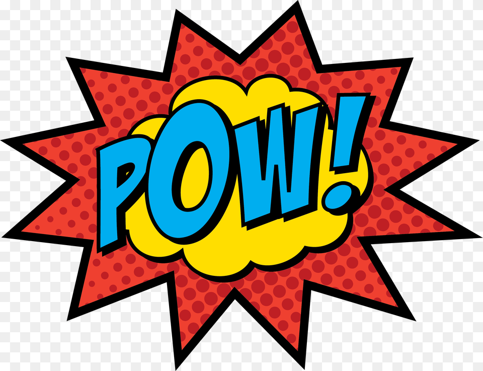 Pow Logo Pow Batman, Sticker Png