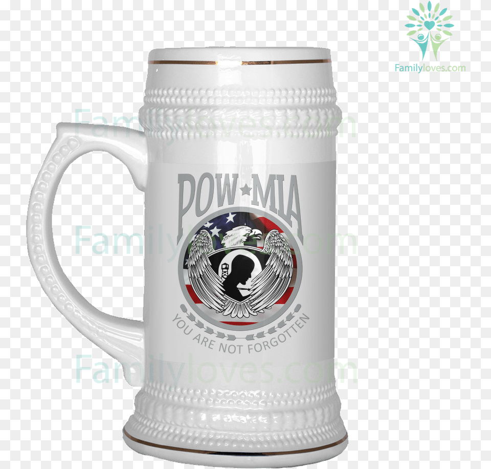 Pow Mia Beer Stein Tag Familyloves Stein German Eagle, Cup Png Image