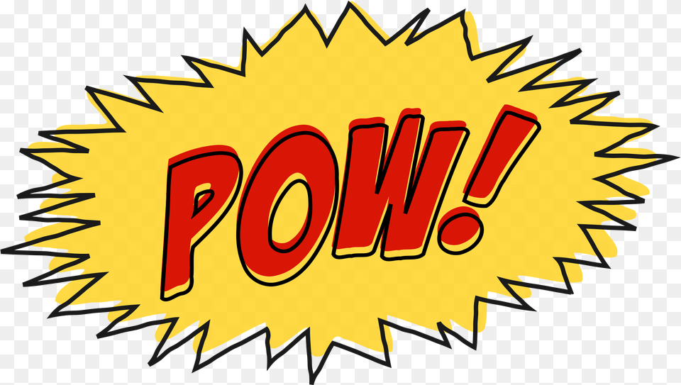 Pow Sound Comic Book Sound Effect, Logo Free Png