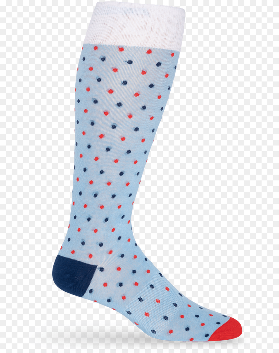 Powder Blue Dot Socks Sock, Clothing, Hosiery Free Png