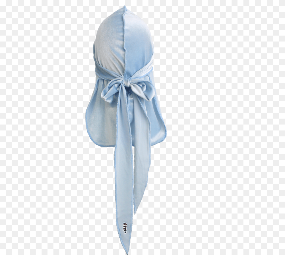 Powder Blue Morpho Durag Image No Background, Bonnet, Clothing, Hat, Adult Free Png Download