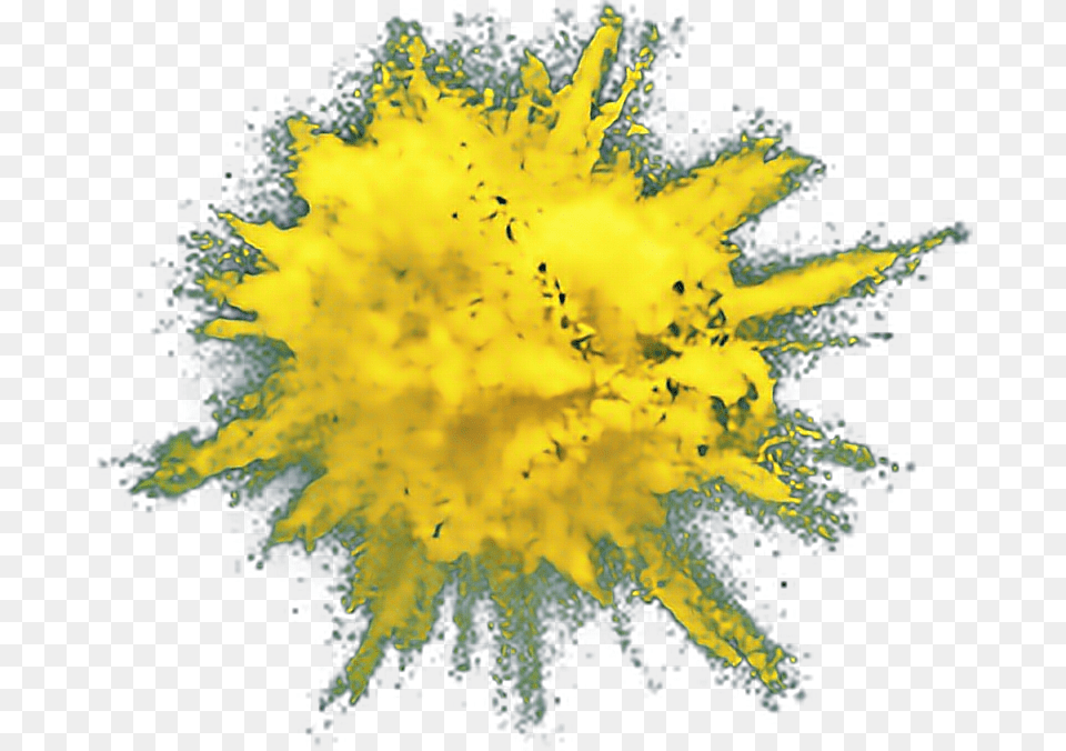Powder Explosion Download Yellow Powder Explosion, Plant, Pollen, Fireworks Free Png