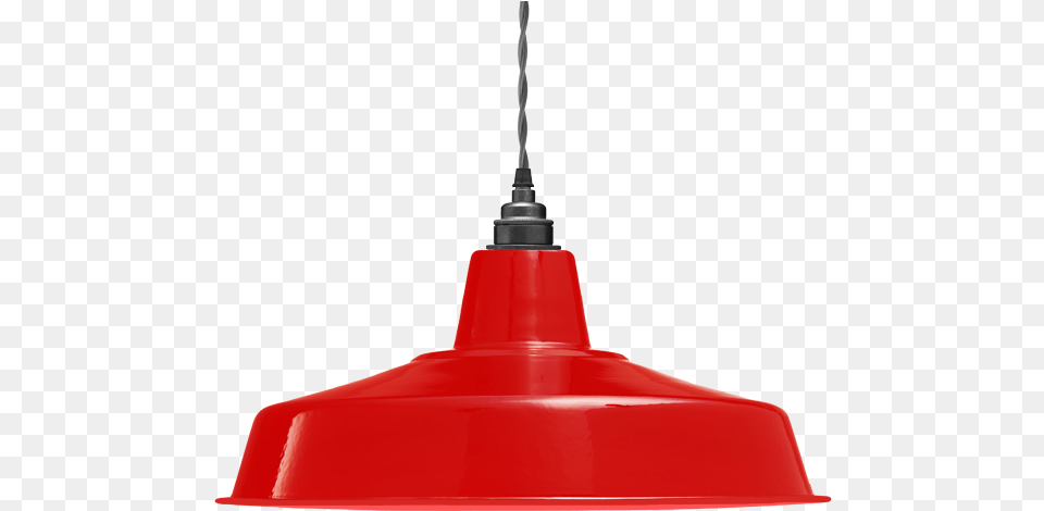 Powdercoated Large Red Shade Lamp, Appliance, Ceiling Fan, Device, Electrical Device Free Transparent Png