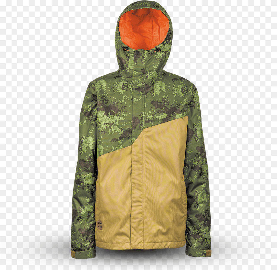 Powell Camo Chino Coat, Clothing, Jacket, Hood Png