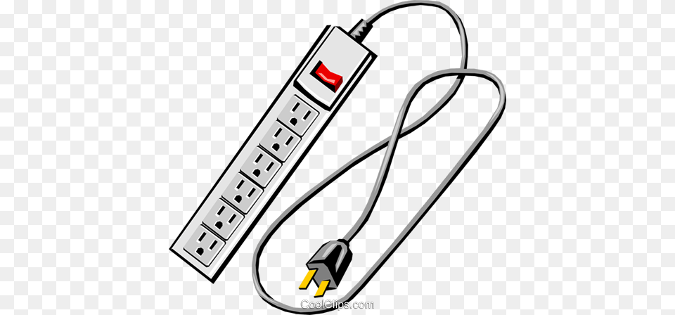 Power Bar Royalty Vector Clip Art Illustration, Electrical Device, Electrical Outlet, Smoke Pipe Free Transparent Png