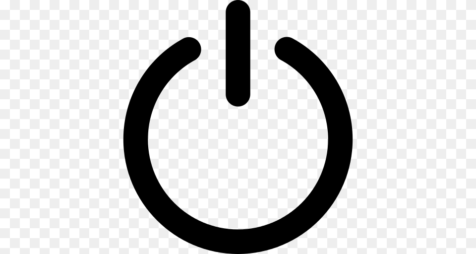 Power Button Icon, Gray Png Image