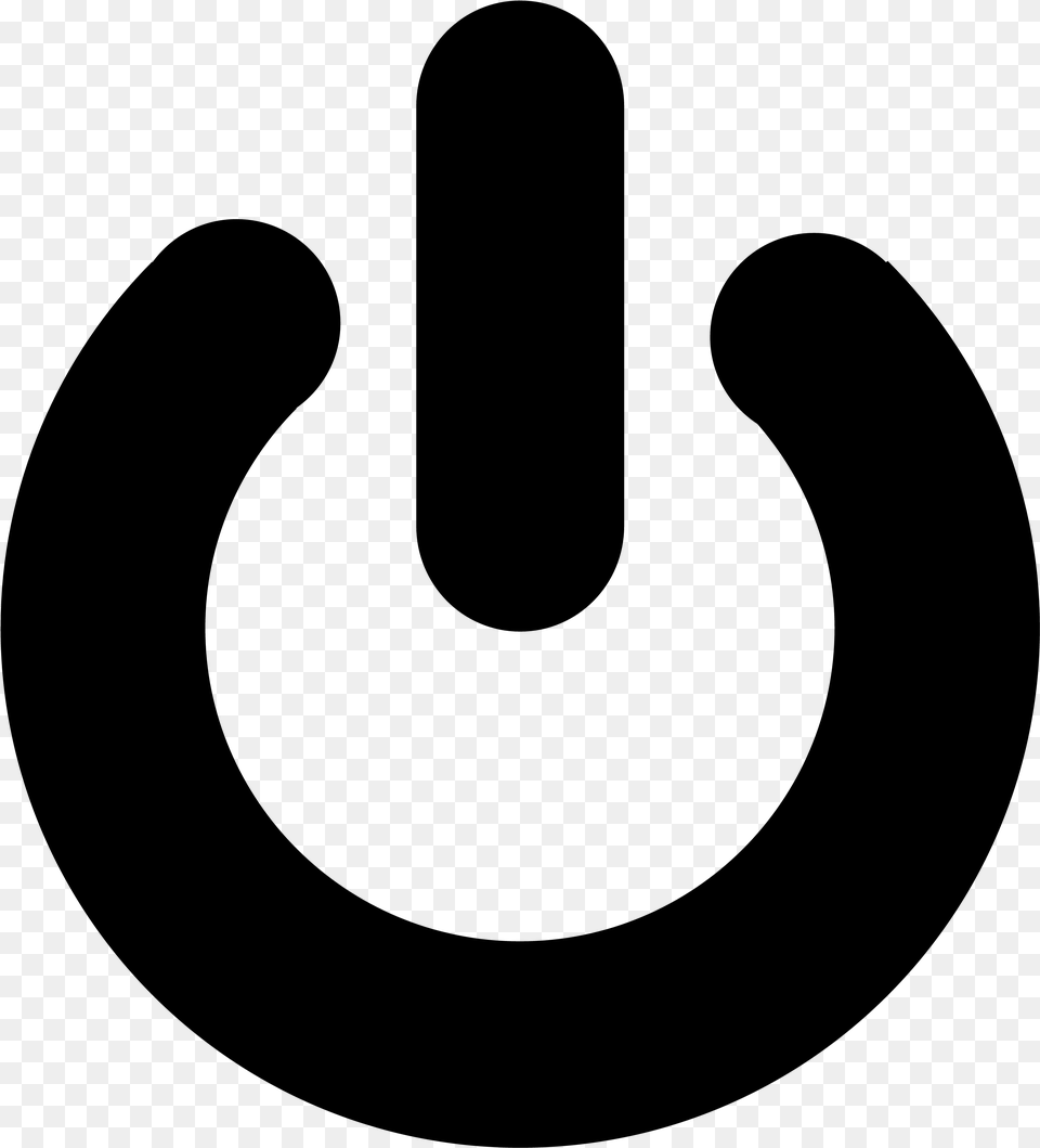 Power Button Logo, Gray Png Image