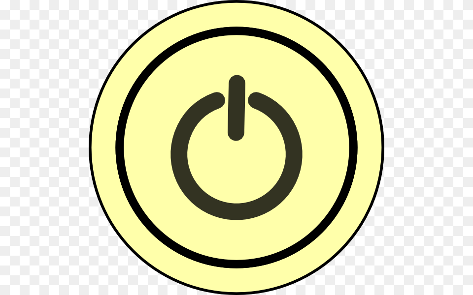 Power Button On Yellow Background Clipart, Symbol, Text, Number Png Image