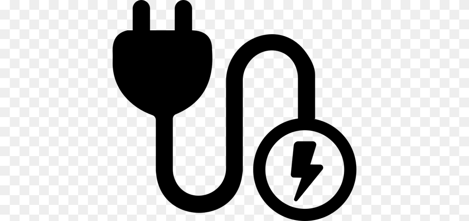 Power Cable Icon, Gray Free Transparent Png