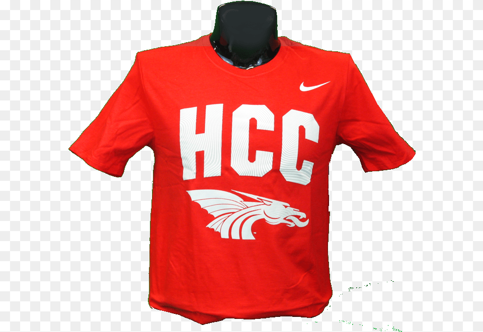 Power Dragon Nike Core Short Sleeve Red Active Shirt, Clothing, T-shirt Free Png