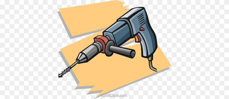 Power Drill Royalty Vector Clip Art Illustration, Device, Power Drill, Tool Free Transparent Png