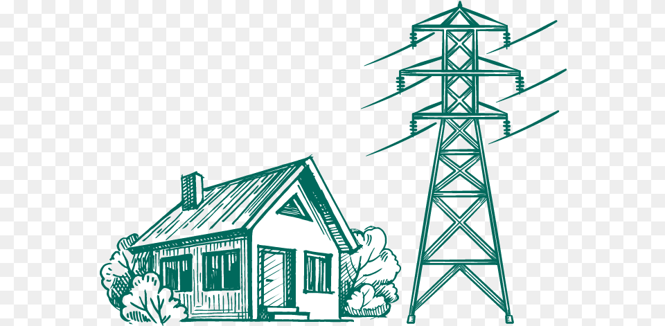 Power Grid Clipart, Cable, Power Lines, Electric Transmission Tower, Cross Free Transparent Png