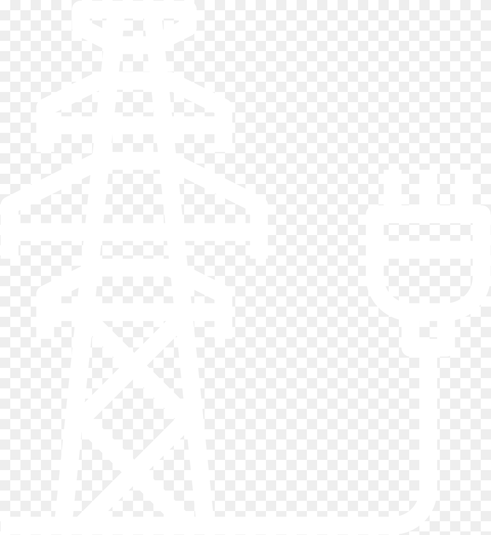 Power Grid Icon Illustration, Cable, Power Lines, Electric Transmission Tower Free Transparent Png