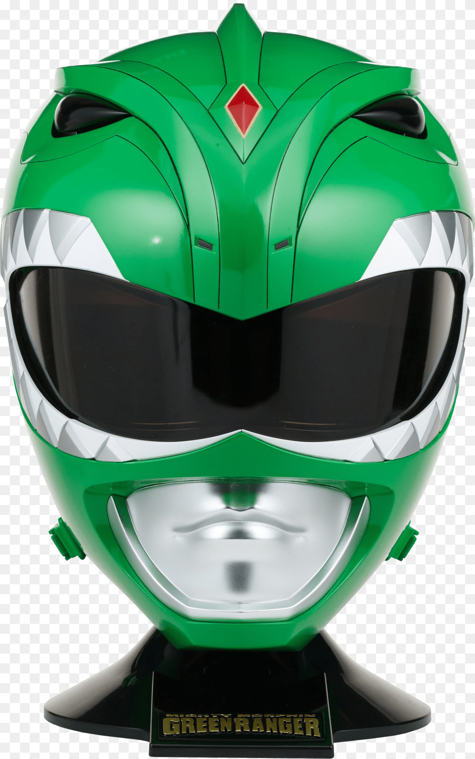 Power Legacy Green Ranger Helmet, Crash Helmet, Clothing, Hardhat Png Image