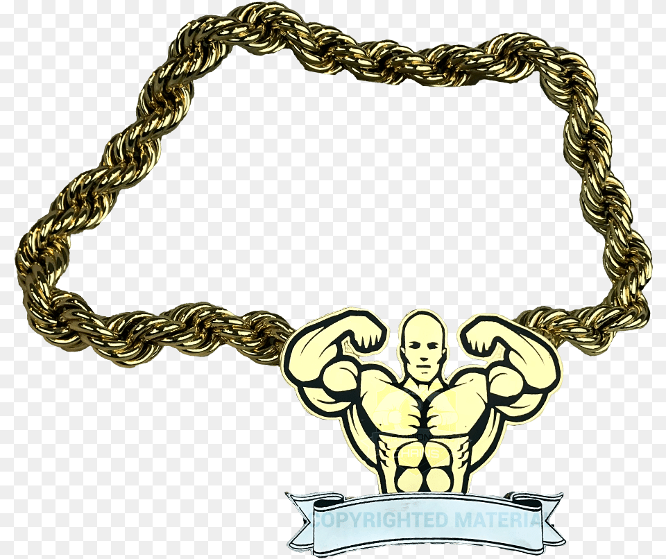 Power Lifting Bodybuilding Championship Chain Customized Cartoon, Accessories, Jewelry, Necklace, Baby Png