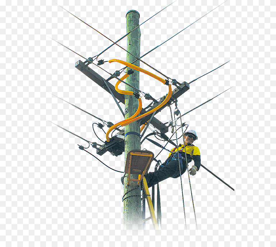 Power Line Jumper, Worker, Utility Pole, Person, Man Free Transparent Png