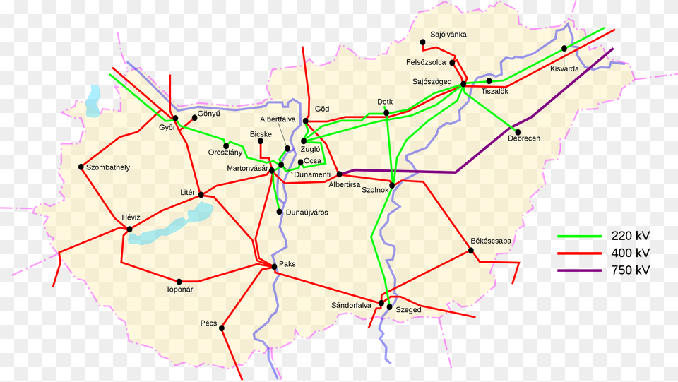 Power Lines Hungary Map, Chart, Plot, Atlas, Diagram Free Png