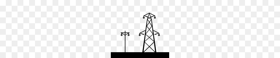 Power Lines Icons Noun Project, Gray Free Png