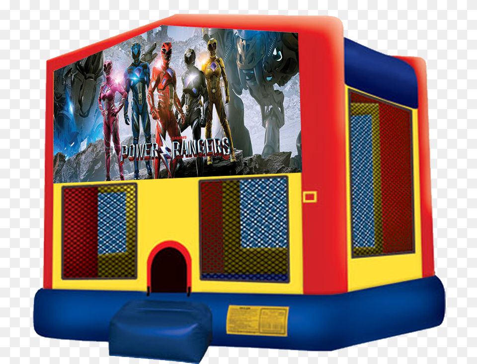Power Rangers Bounce House For Rent In Austin Texas Pj Mask Bounce House, Person, Inflatable, Indoors, Play Area Png