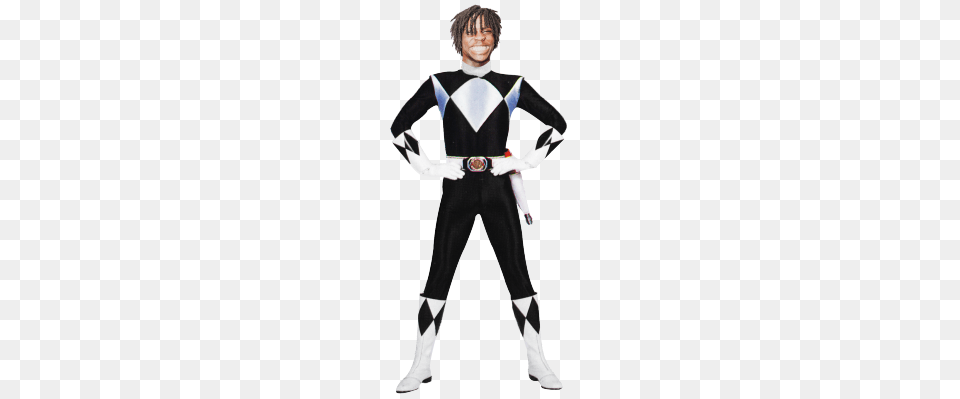 Power Rangers Gucci Mane Chief Keef Gbe Sosa Black Power Ranger, Clothing, Costume, Person, Adult Free Png Download