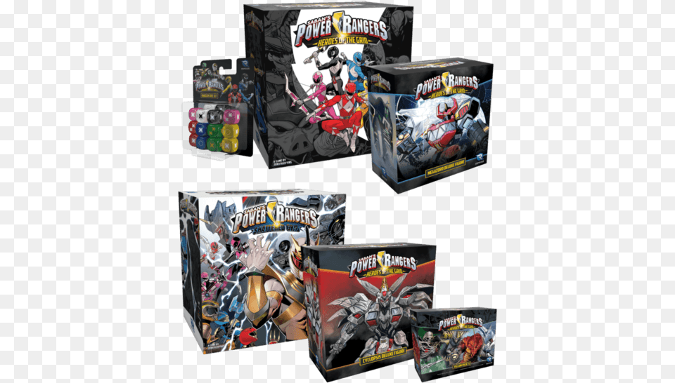 Power Rangers Heroes Of The Grid Starter Bundle Renegade Game Studios Power Rangers Heroes, Book, Comics, Publication, Baby Free Transparent Png