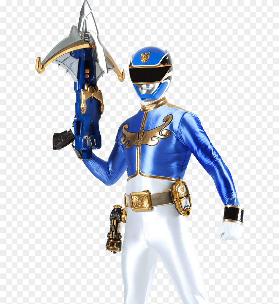Power Rangers Megaforce Blue, Person, People, Adult, Weapon Free Transparent Png