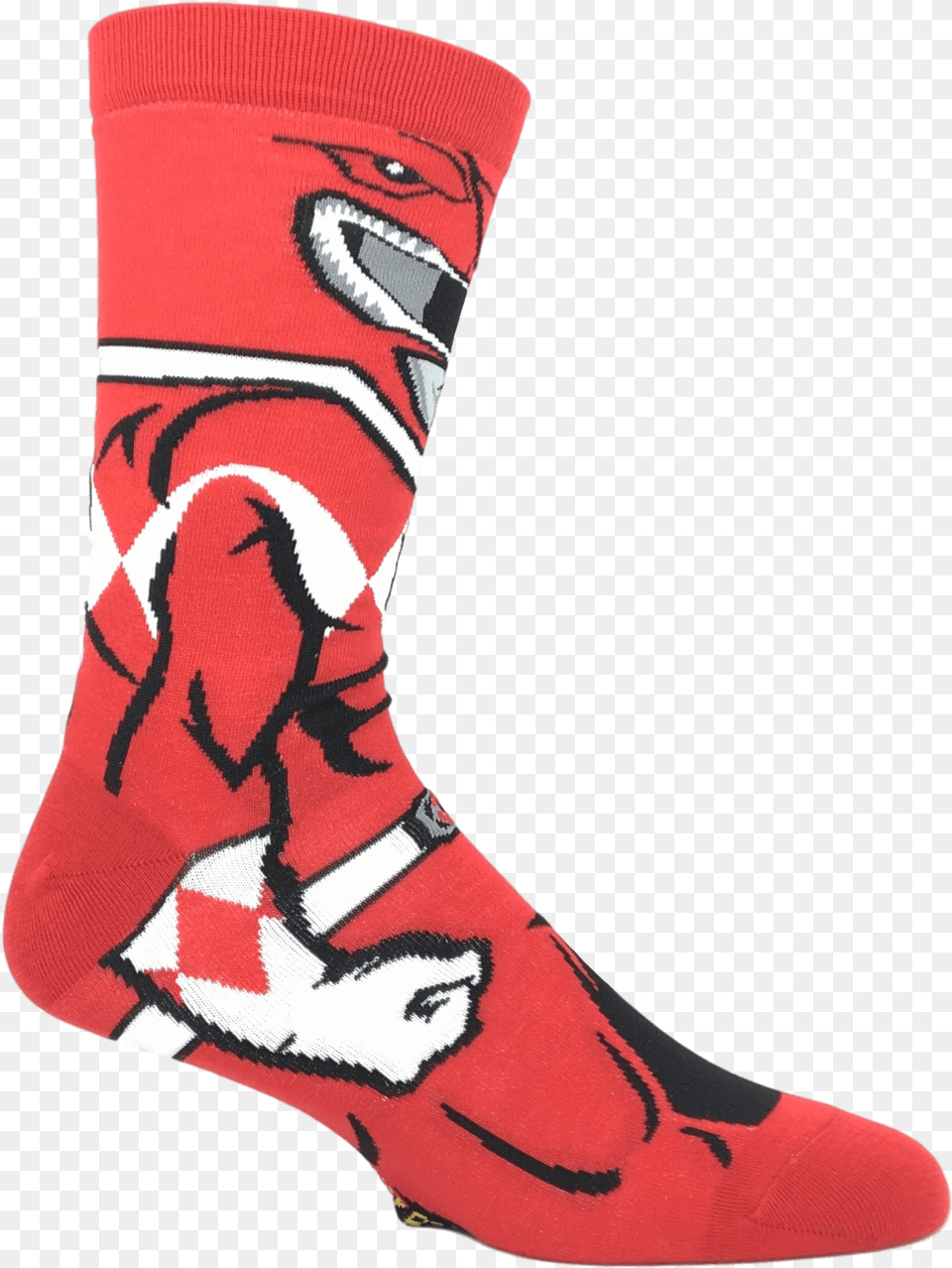 Power Rangers Red Ranger 360 Socks Sock, Clothing, Hosiery, Person, Christmas Free Transparent Png