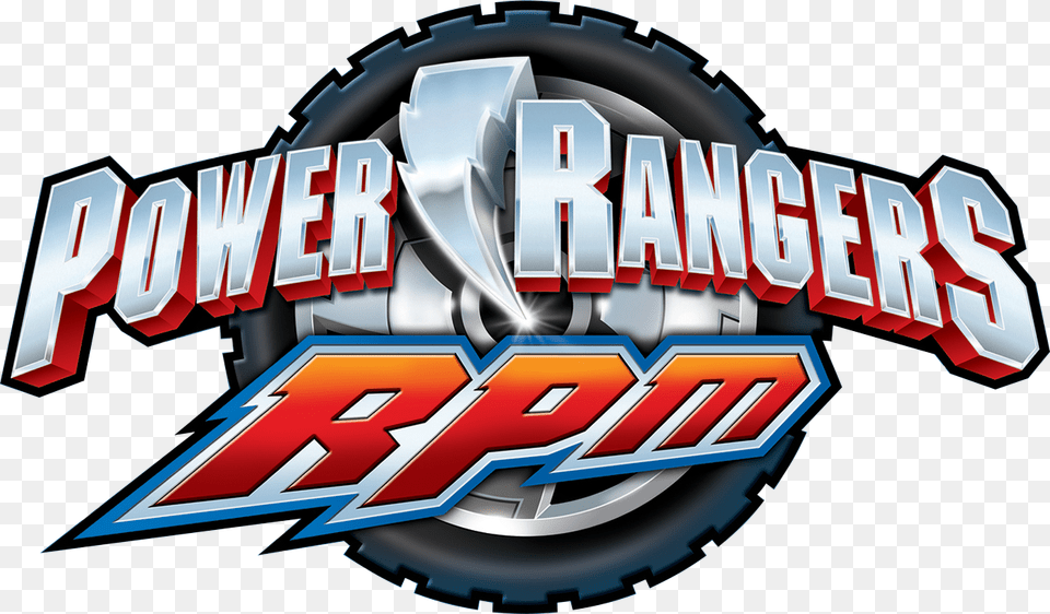 Power Rangers Rpm Power Rangers, Logo, Wheel, Machine, Tire Png Image