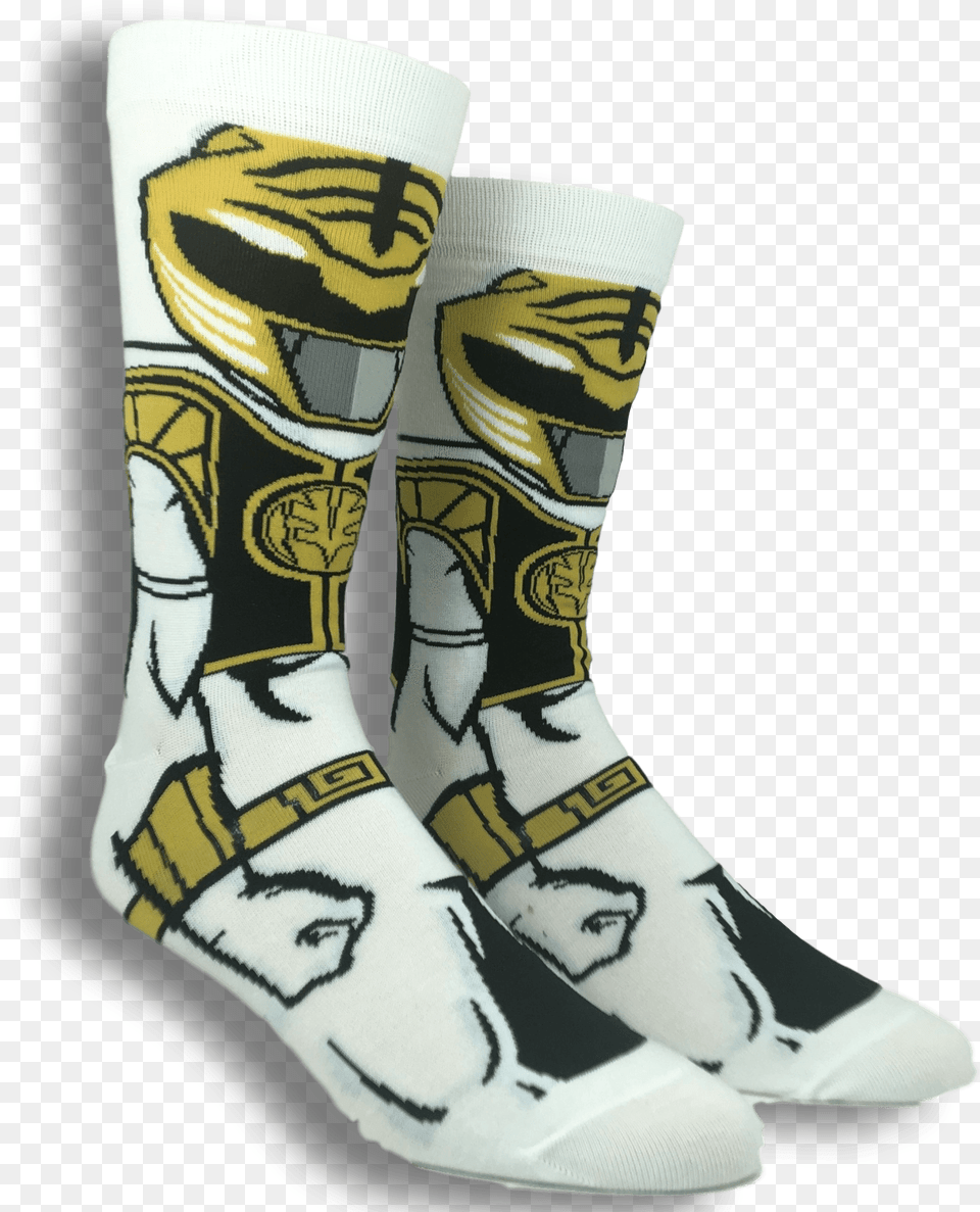 Power Rangers White Ranger 360 Socksclass Sock, Adult, Male, Man, Person Free Png Download