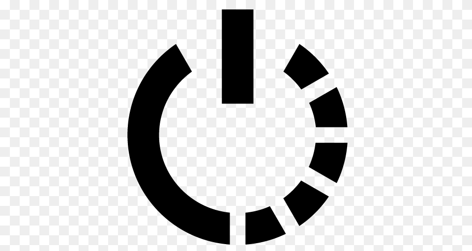 Power Symbol Icon, Gray Free Png Download