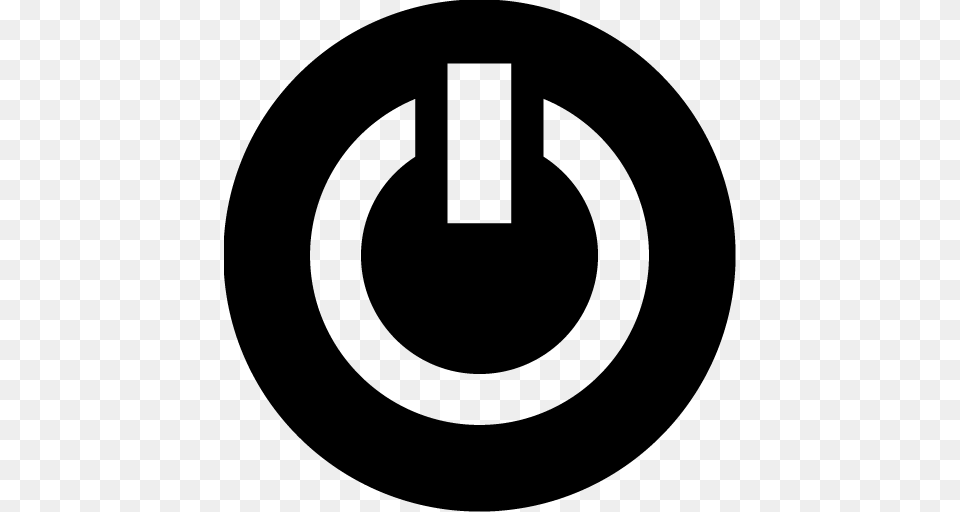 Power Symbol Icon, Gray Png Image